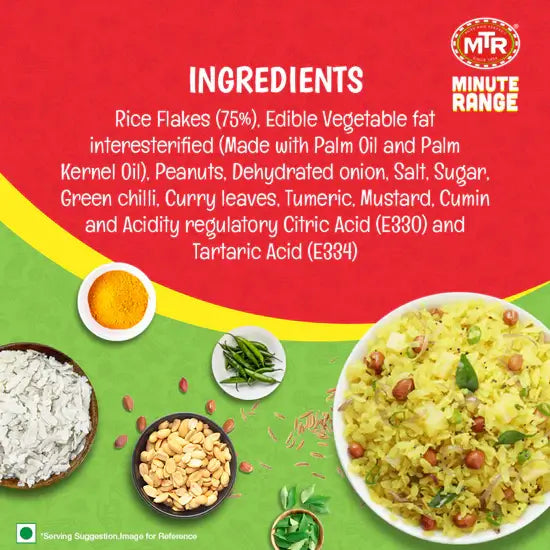 MTR 3 Minute Poha Pouch - Ingredients