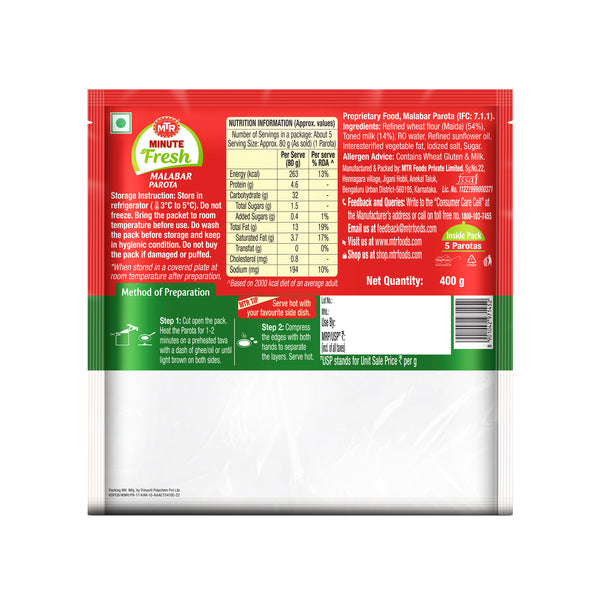 MTR Minute Fresh Malabar Parota