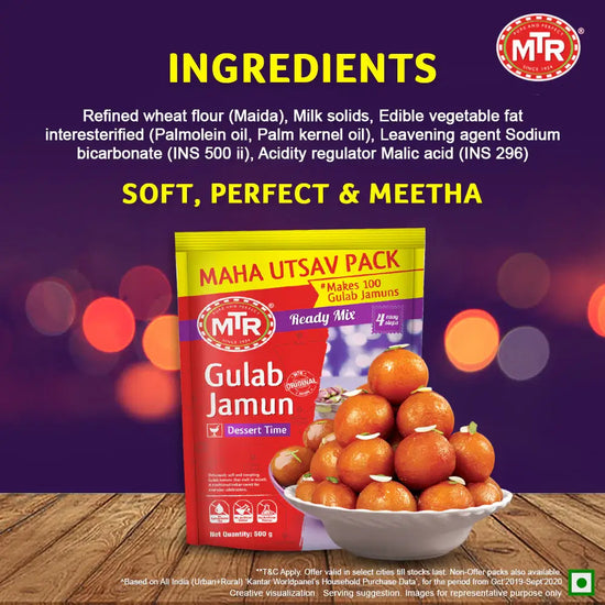 MTR Gulab Jamun Mix - Ingredients