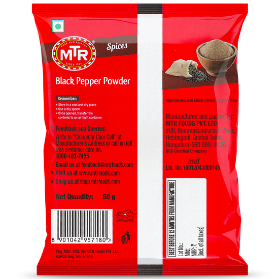 MTR Kali Mirch Black Pepper Powder 50 g